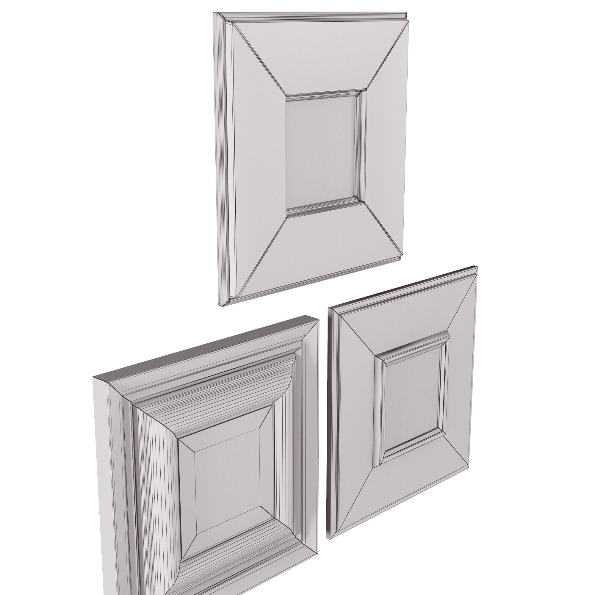 Old painted frames 3D model_8