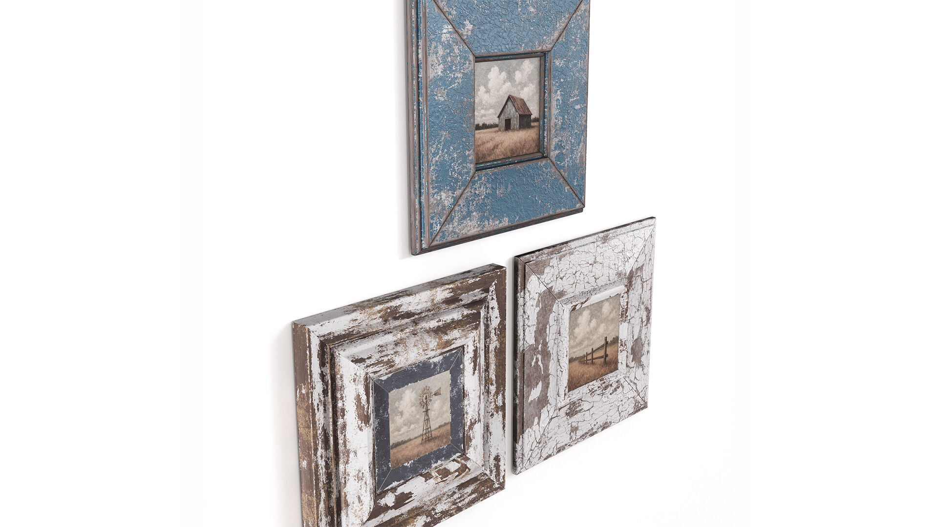 Old painted frames 3D model_6