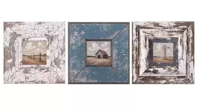 Old painted frames