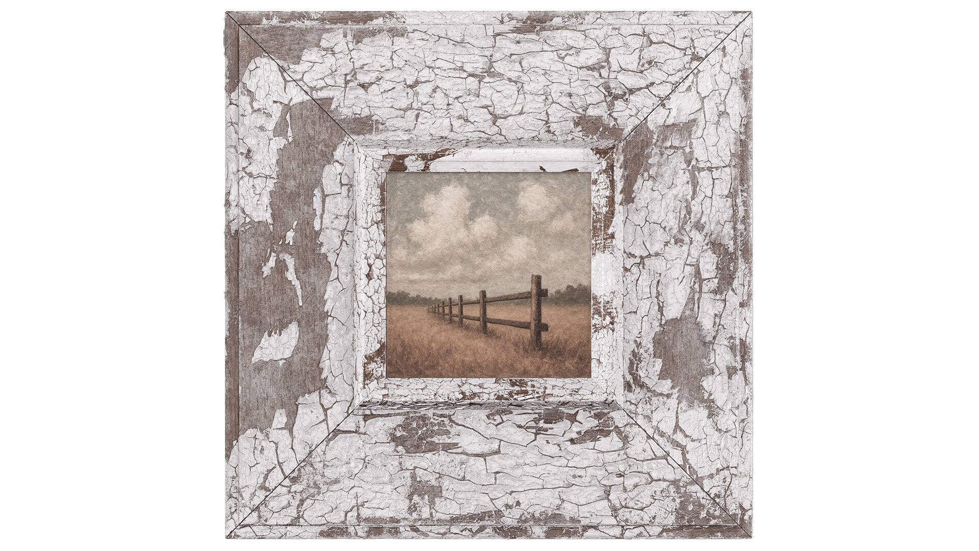 Old painted frames 3D model_2