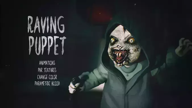 Raving Puppet - Rigged and Animated
