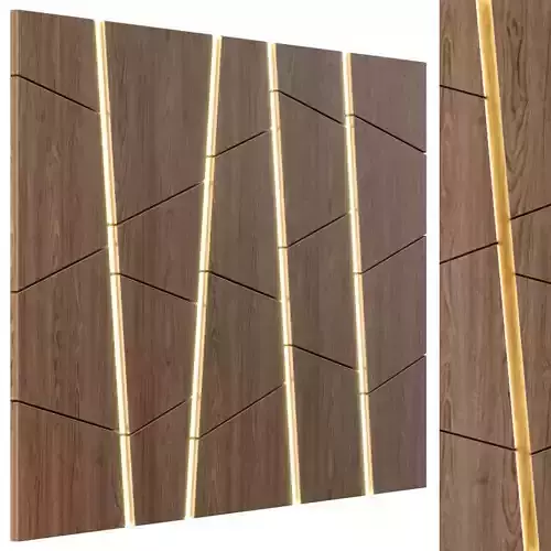 Wall panel 0285-shpon 3D model