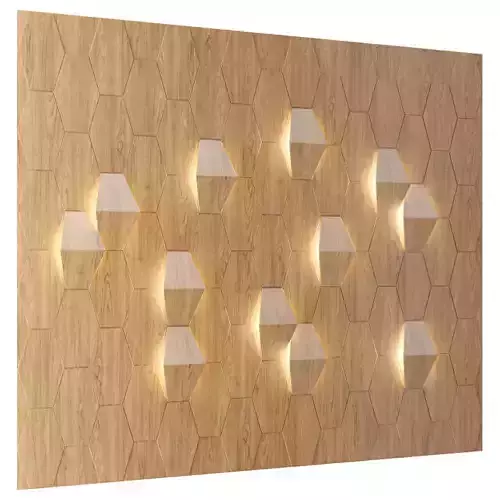 Wall panel 0284-3-spon 3D model