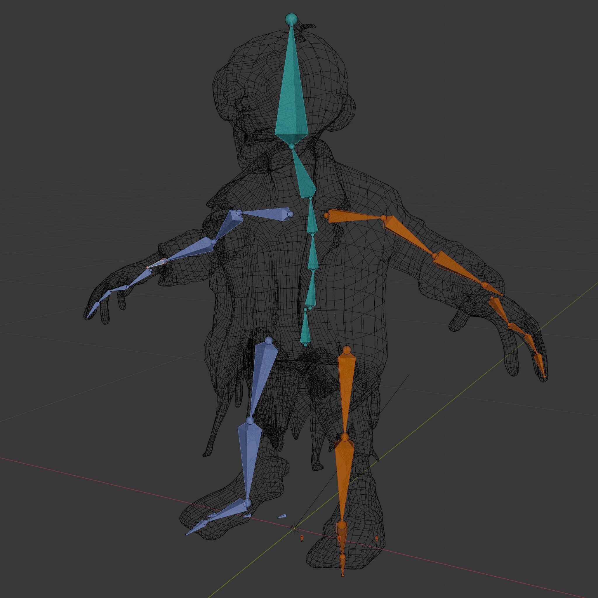 Grinning Zombie in Tattered Jacket Versatile D Character Model Low-poly 3D model_6