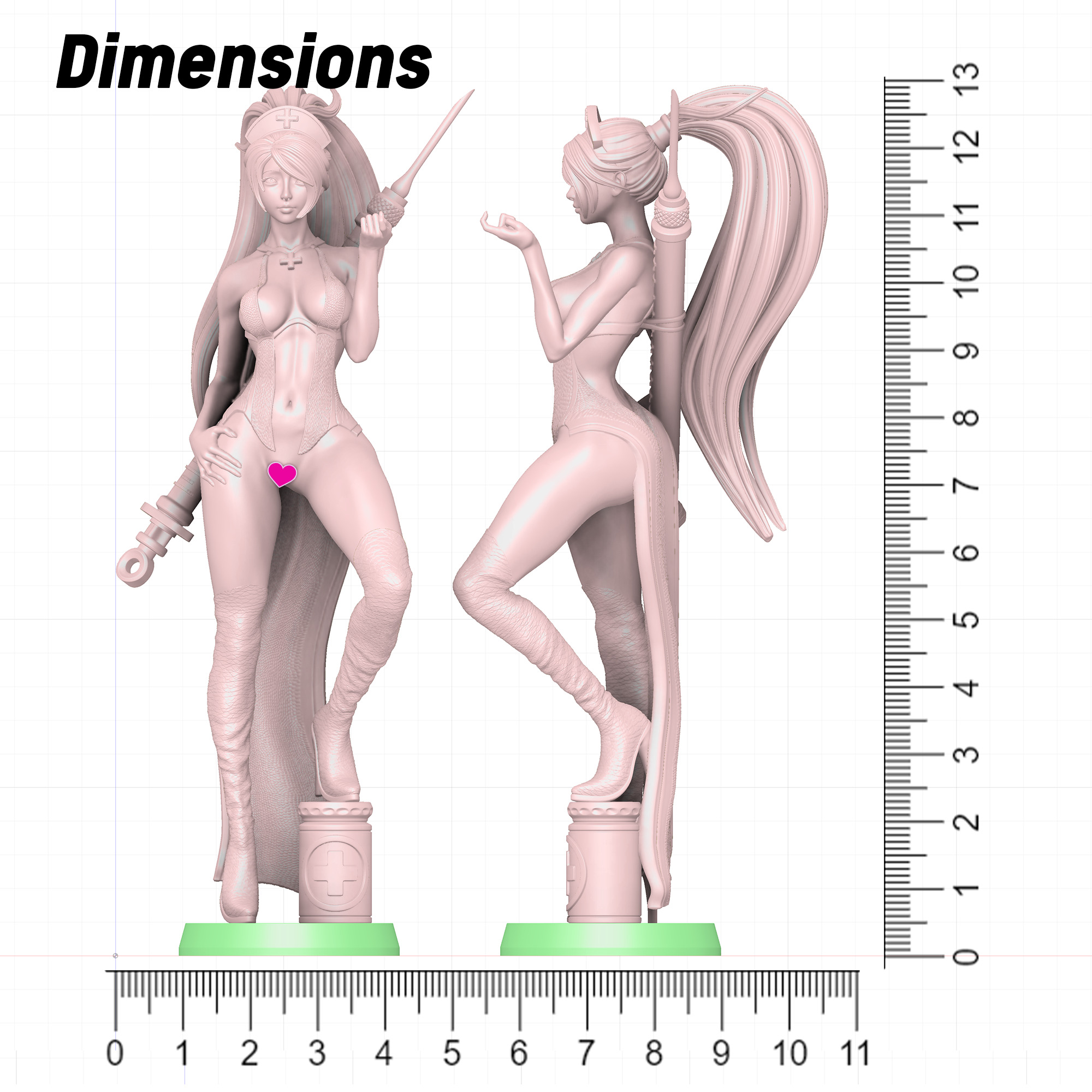 Sweet nurse - d 3D print model_19