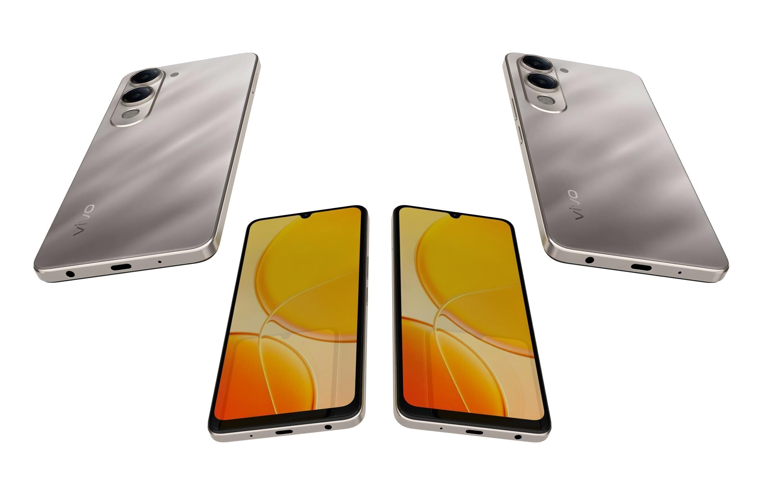 Vivo Y19 5G Titanium Silver 3D model_5