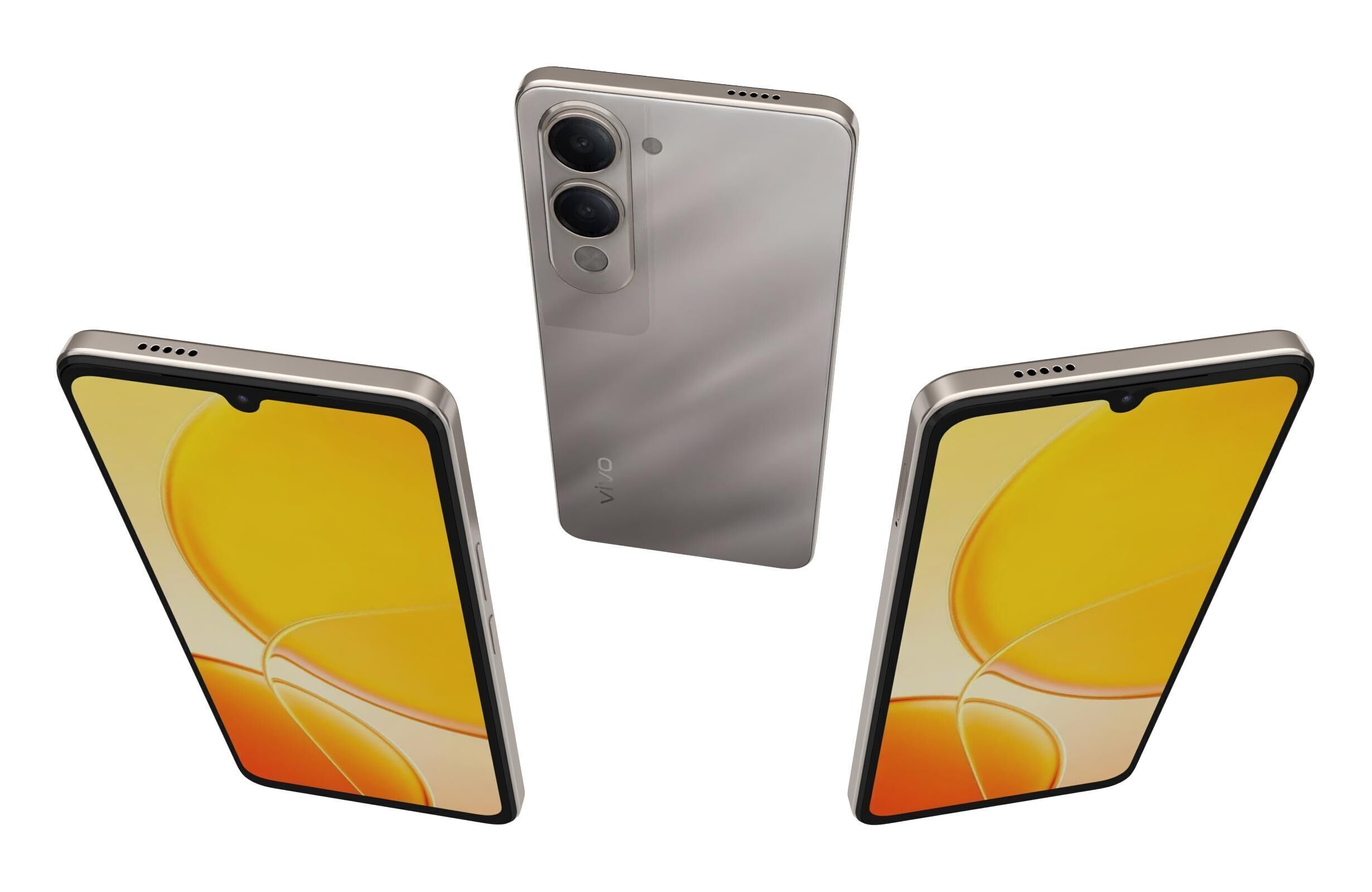 Vivo Y19 5G Titanium Silver 3D model_1