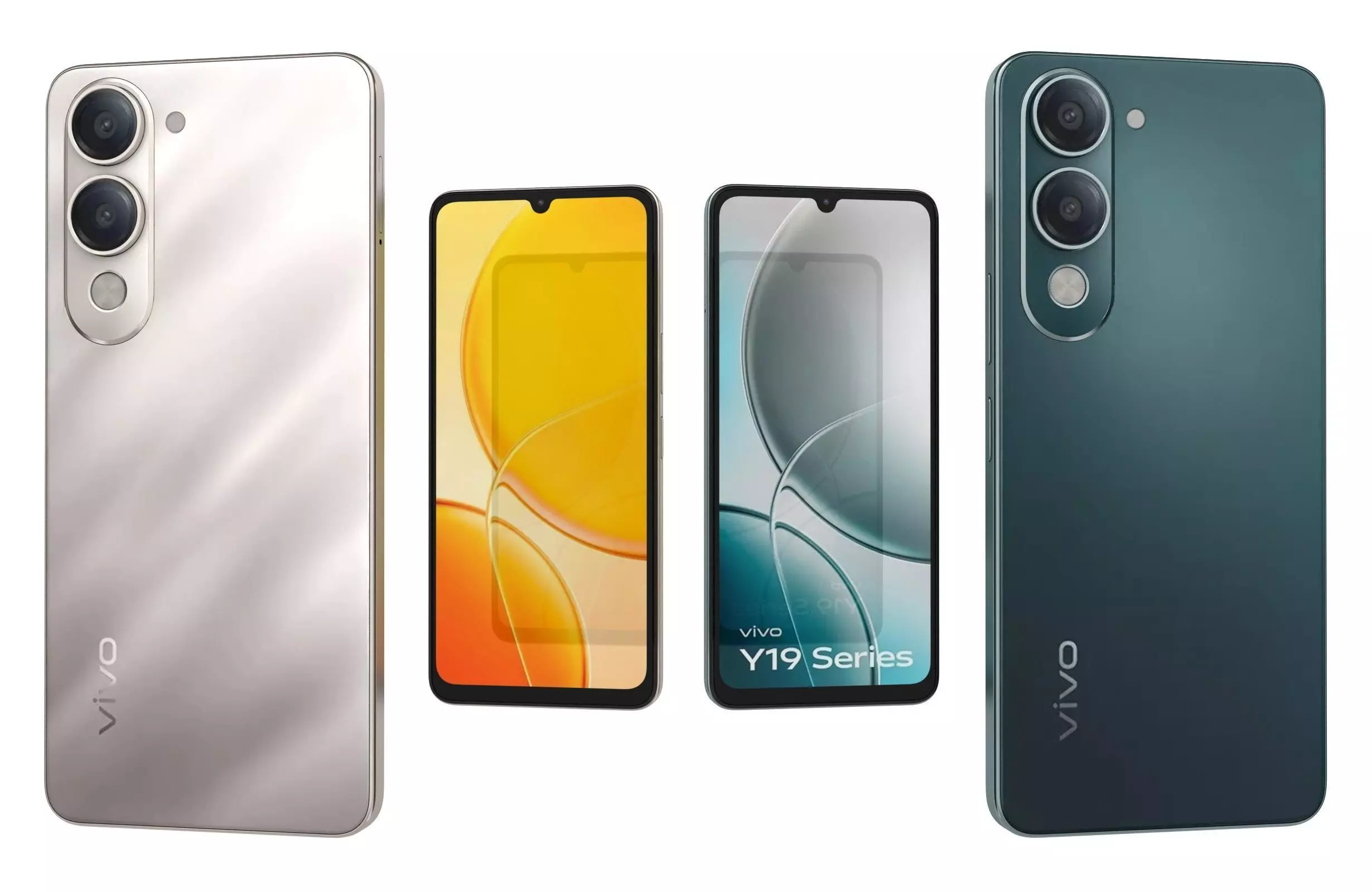 Vivo Y19 5G Majestic Green And Titanium Silver 3D model