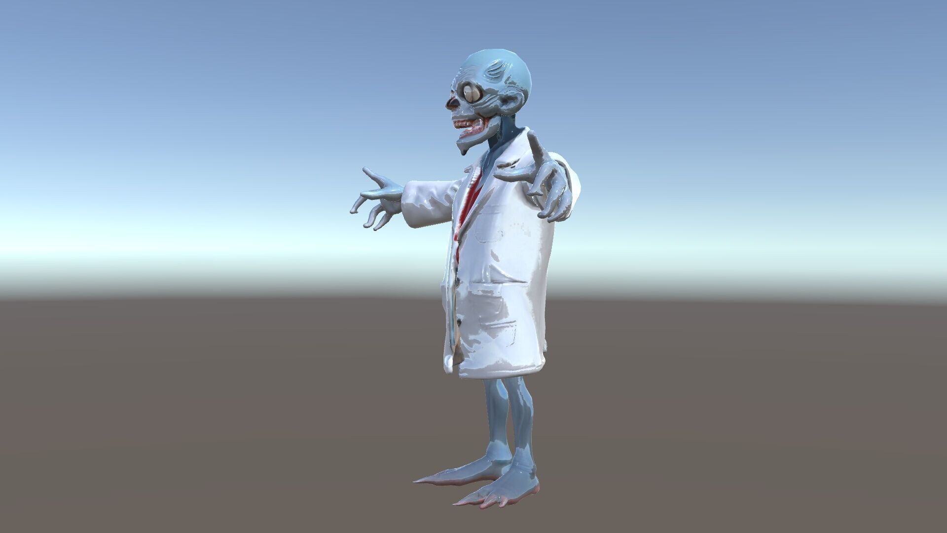 Zombie Scientist D Character Model with PBR Textures and Anim... Low-poly 3D model_37