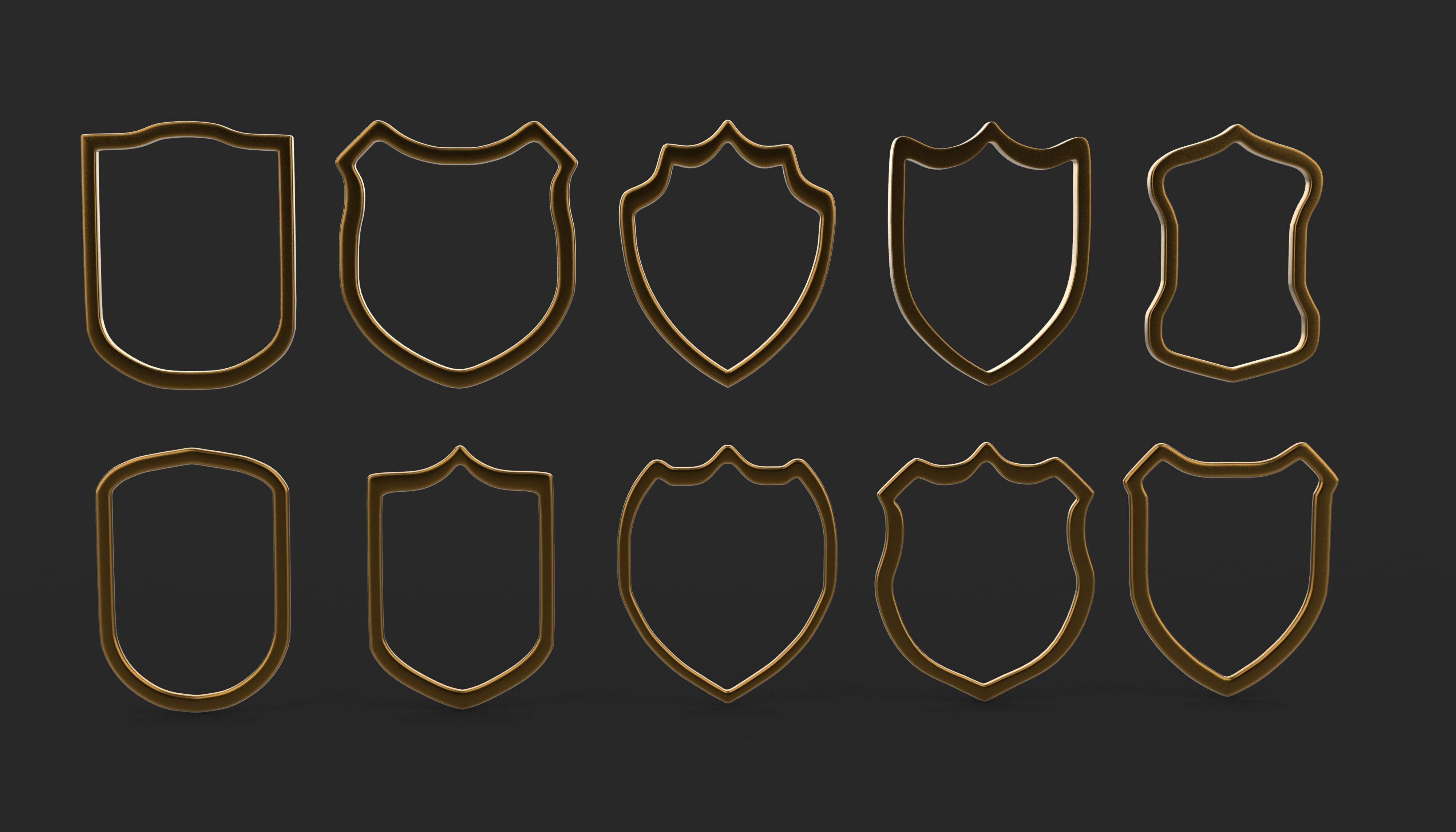 Badge Patches 3D model_6