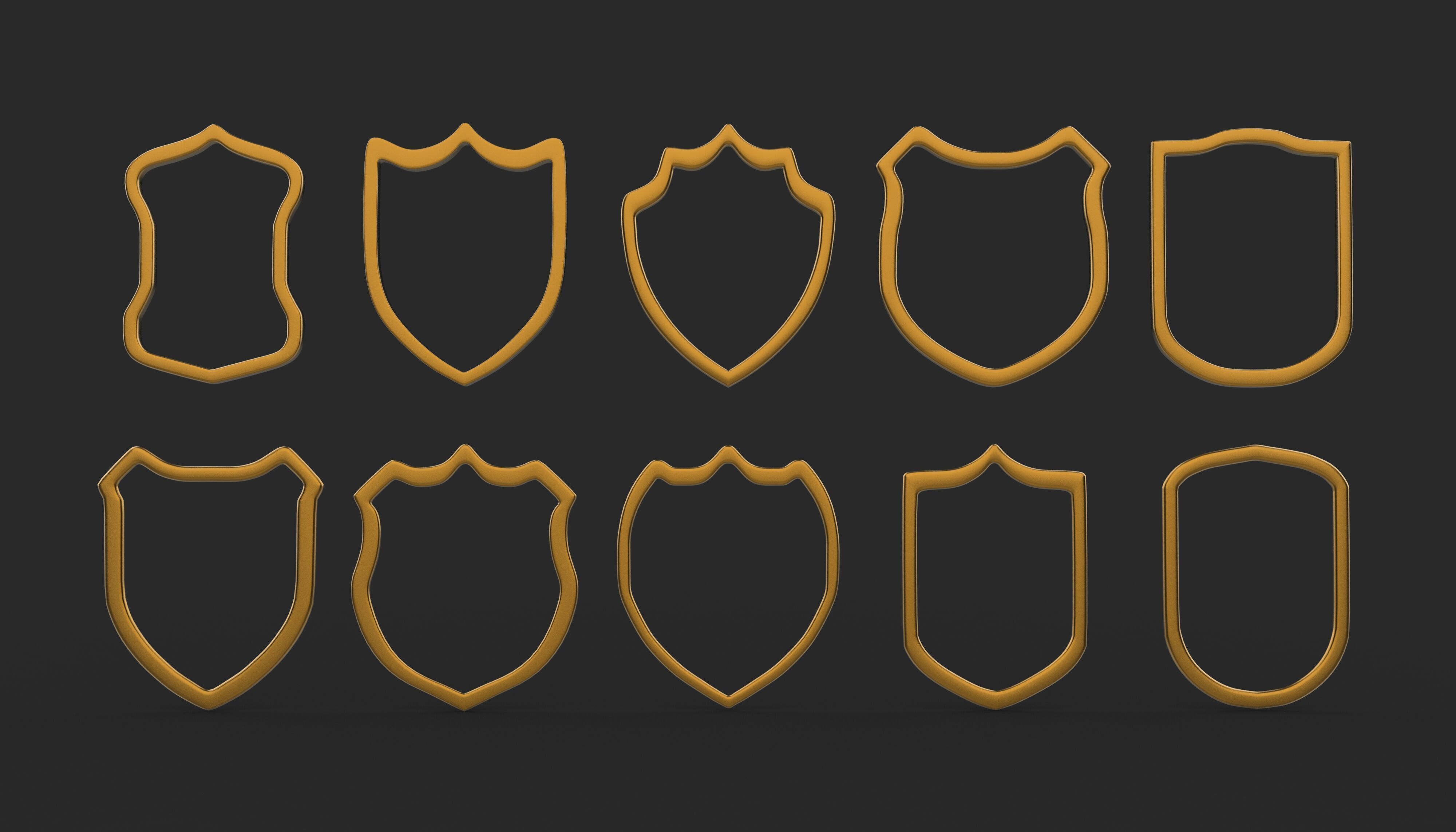 Badge Patches 3D model_7