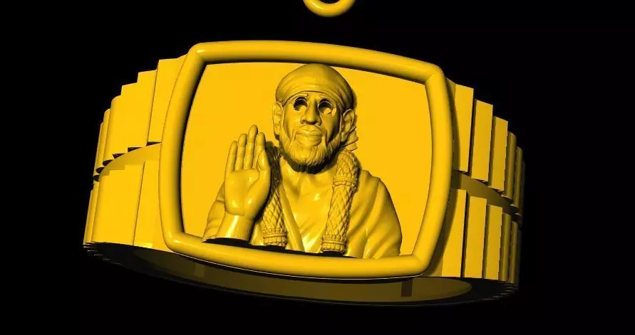 sai baba ring 3dm file 3D print model