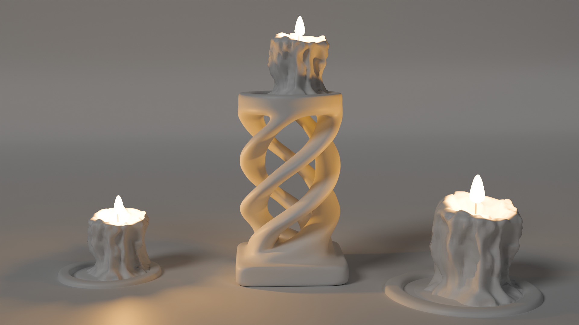 Candleholder Collection 3D Print Ready Interior Rendering Assets 3D print model_7