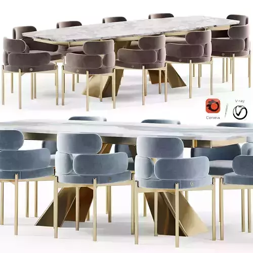  Misam 1 chair and Maia table 3D model