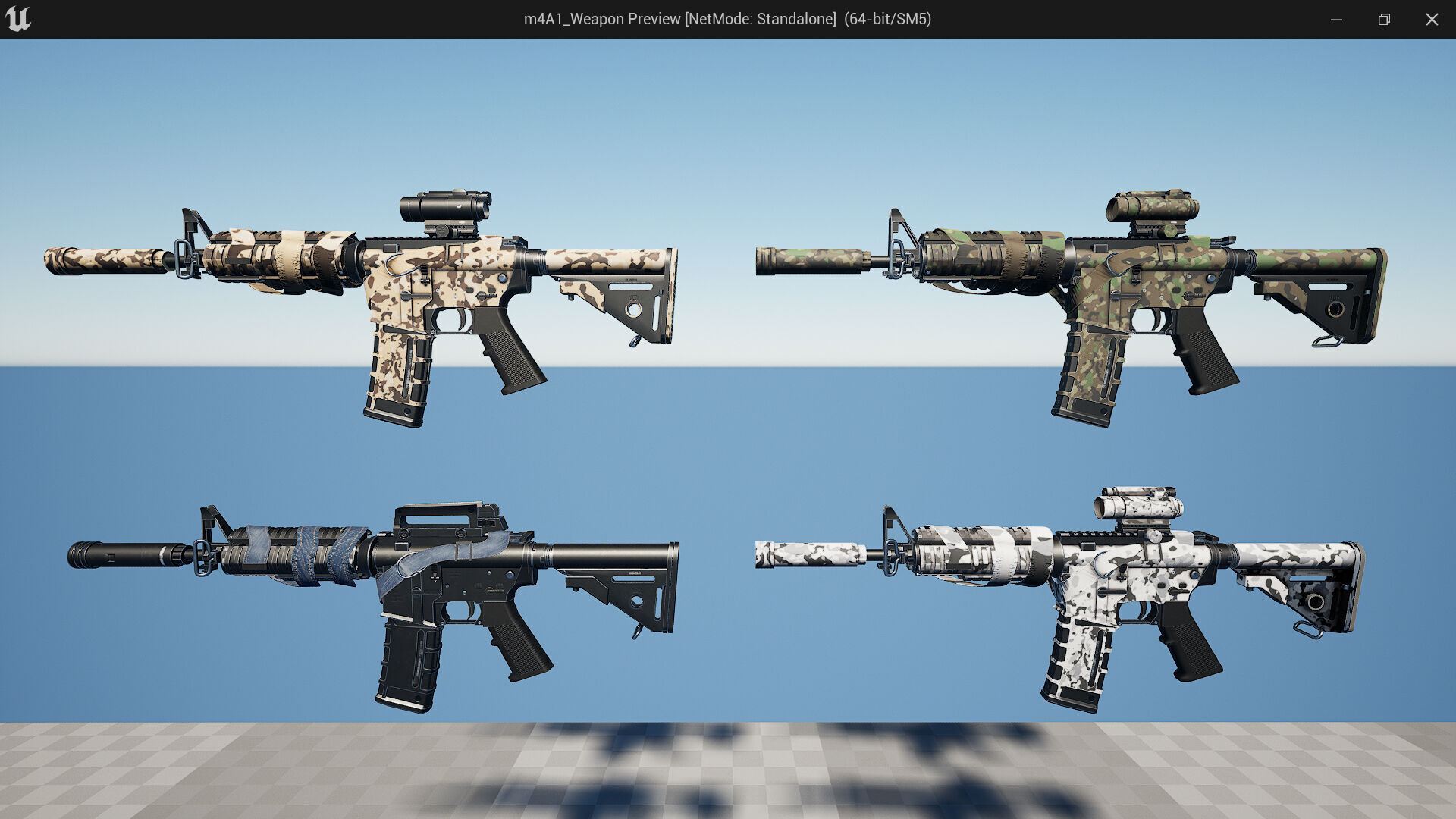 m16A3 FPS-TPS Low-poly 3D model_8