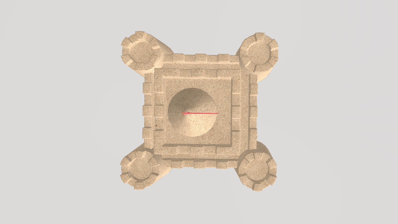 Stylized Sandcastle 3D model_8