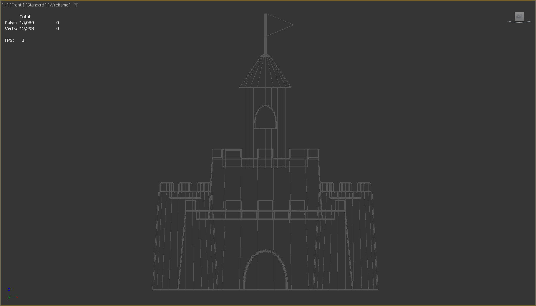 Stylized Sandcastle 3D model_10