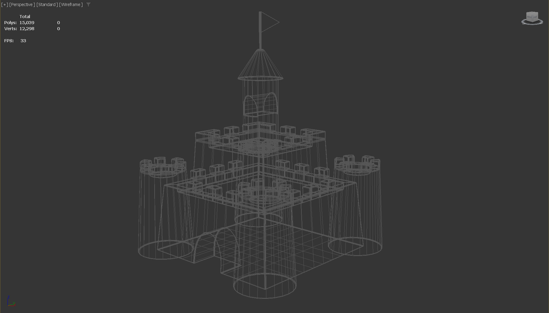 Stylized Sandcastle 3D model_11