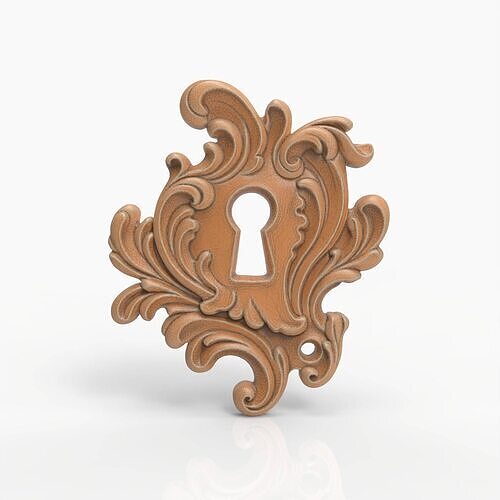 Baroque Keyhole Ornate Rococo Plate Vintage Furniture Detail