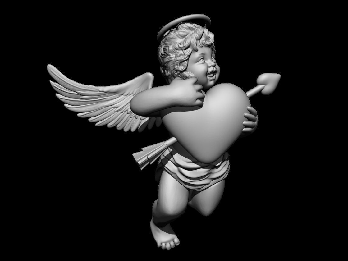 Cupid - angel of love  3D print model_7