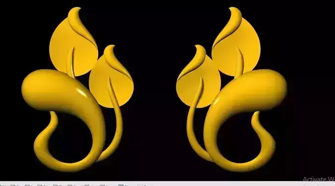 stud earrings 3dm file