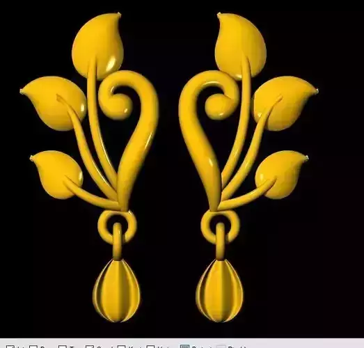 stud earrings 3dm file