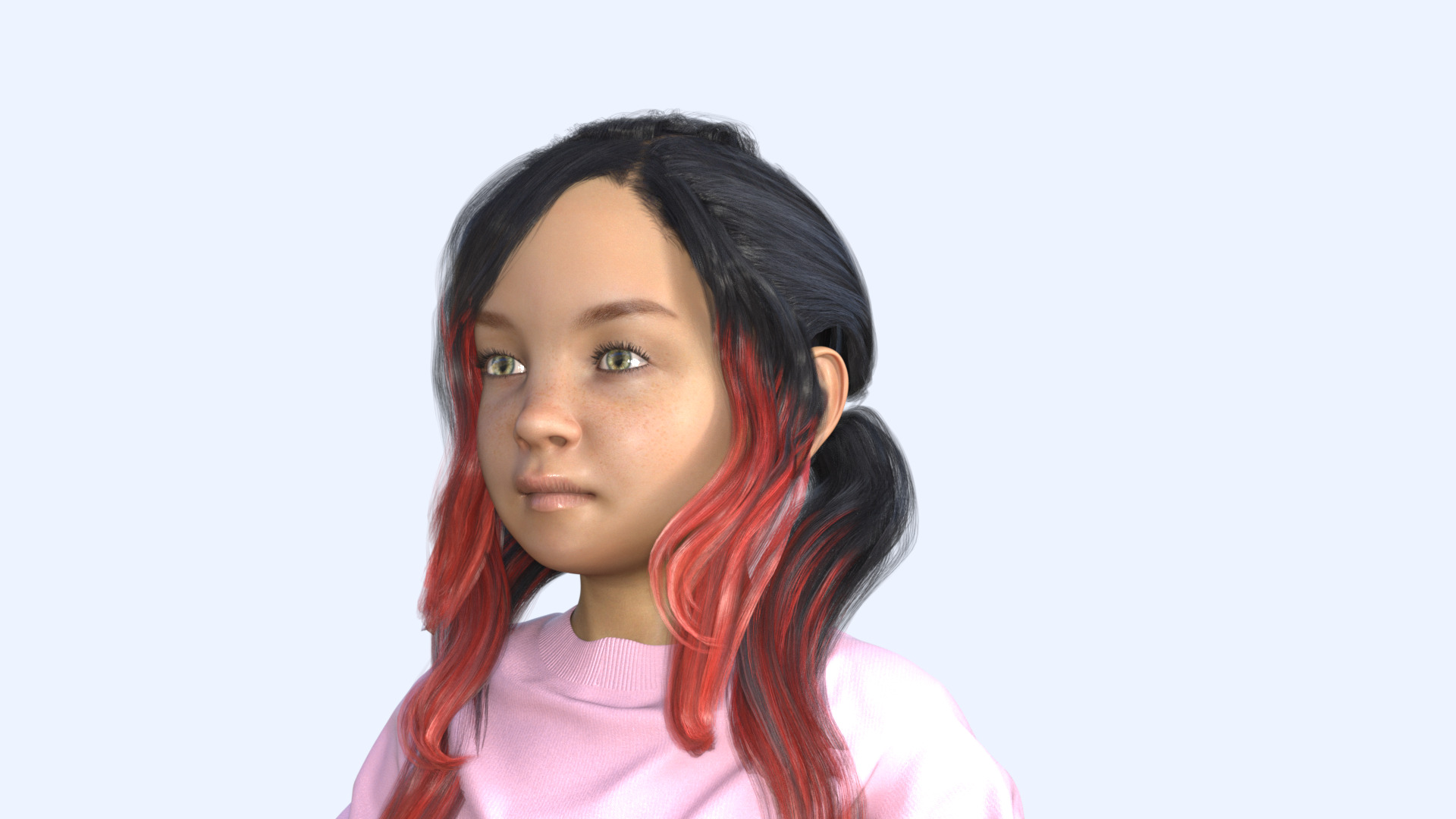 Realistic 3D Girl Character Rigged 3D model_24