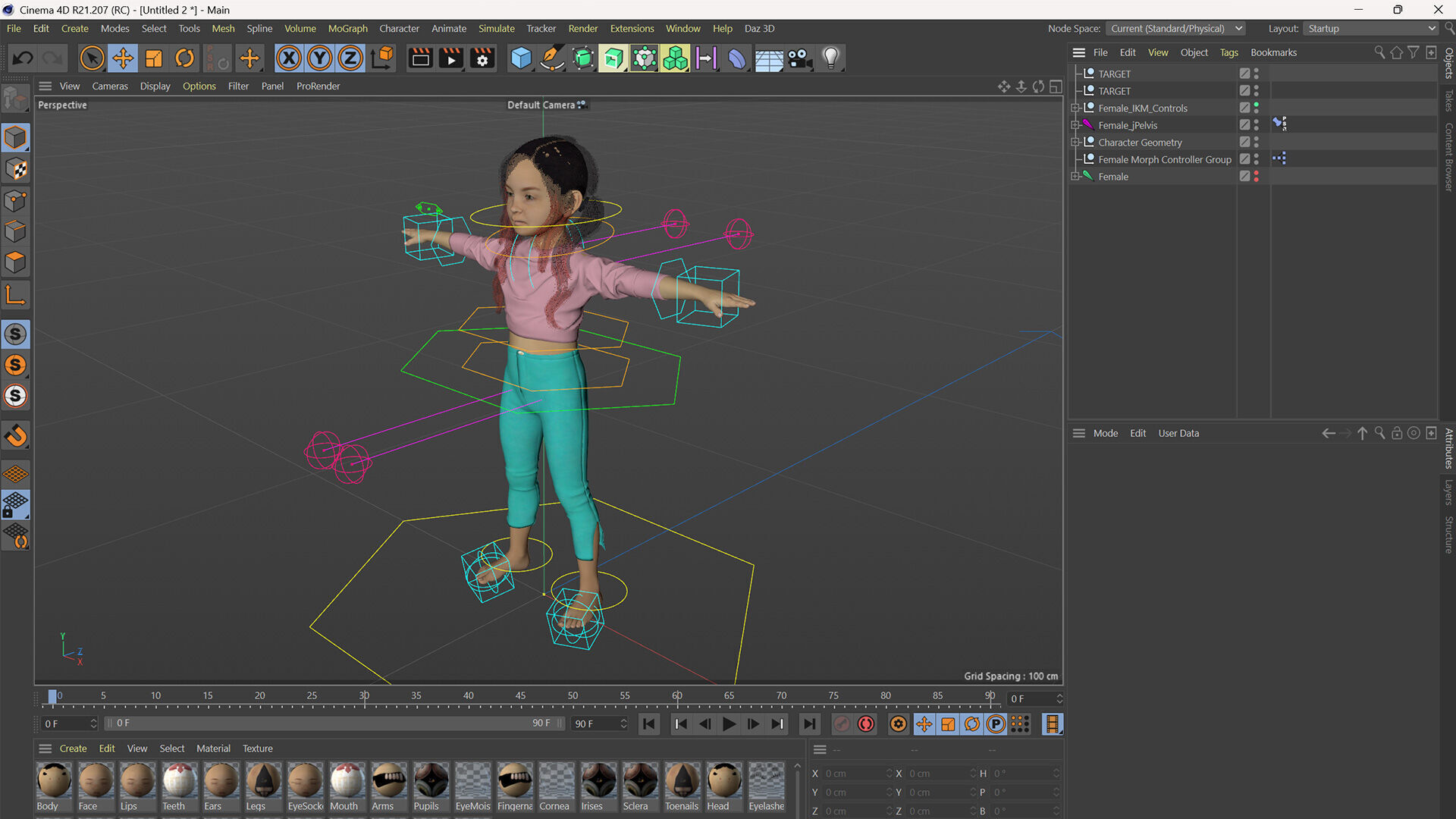 Realistic 3D Girl Character Rigged 3D model_37