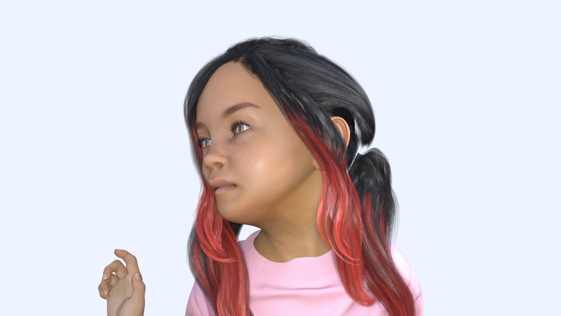 Realistic 3D Girl Character Rigged 3D model_18