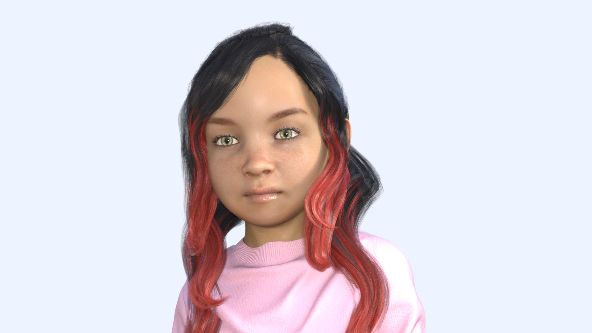 Realistic 3D Girl Character Rigged 3D model_21