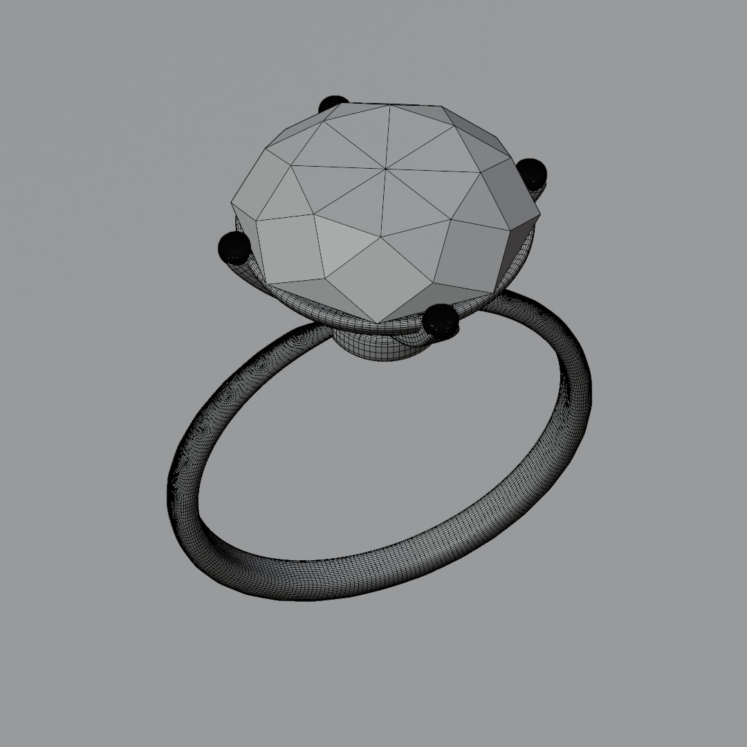 Ring Model Low-poly 3D model_3