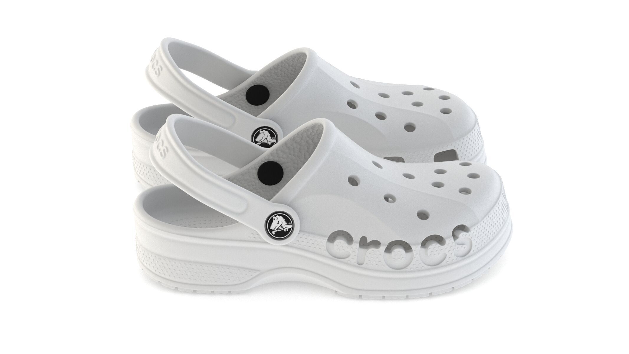 Crocs Baya Clog White 3D model_3