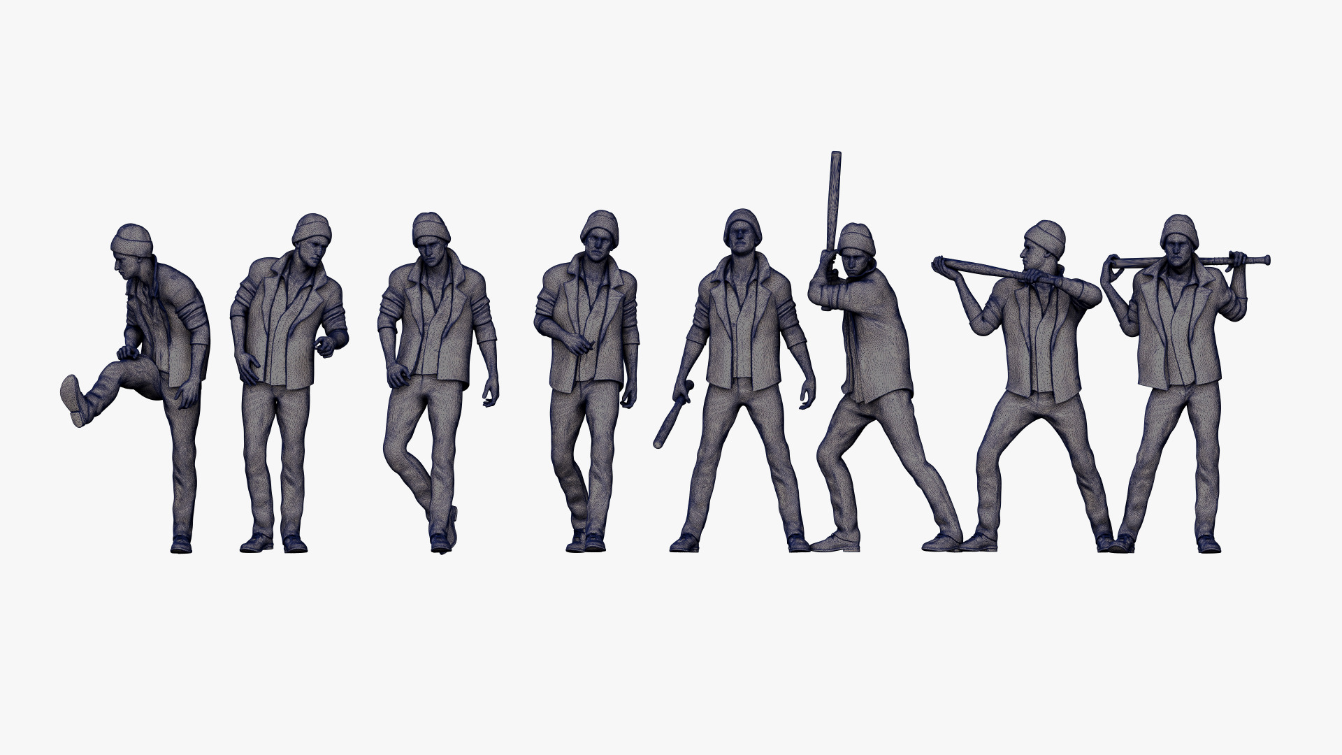 Criminal Man Free low-poly 3D model_15