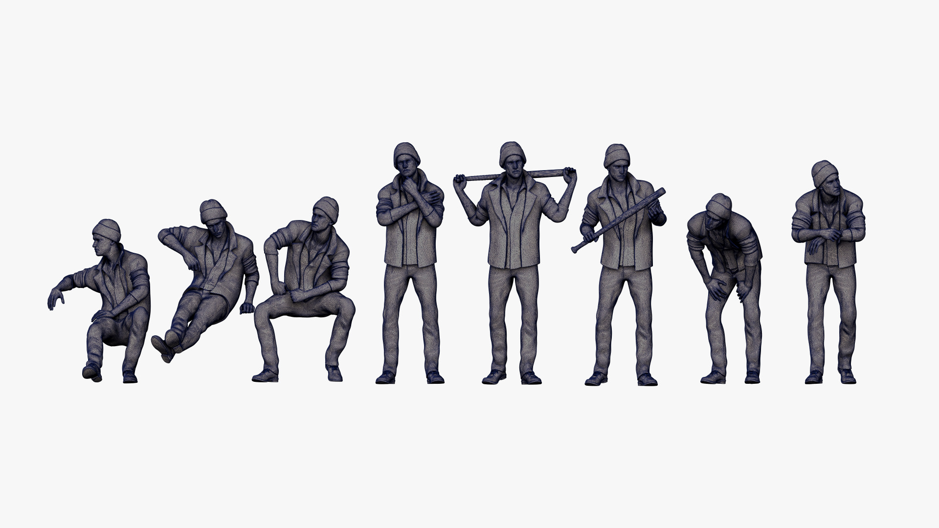 Criminal Man Free low-poly 3D model_14