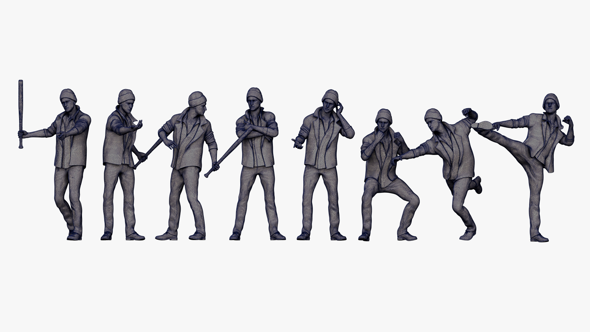 Criminal Man Free low-poly 3D model_11