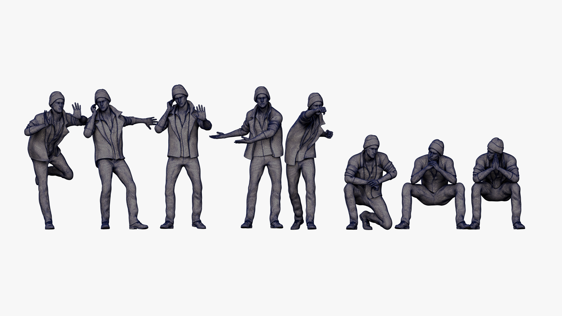 Criminal Man Free low-poly 3D model_13