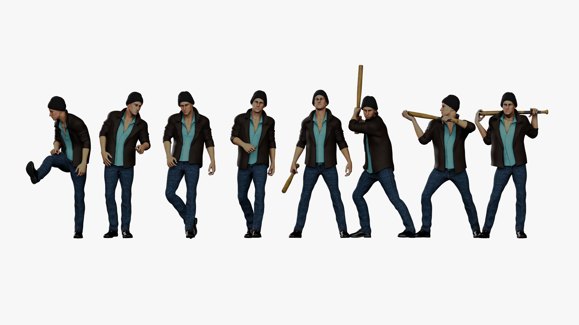 Criminal Man Free low-poly 3D model_8