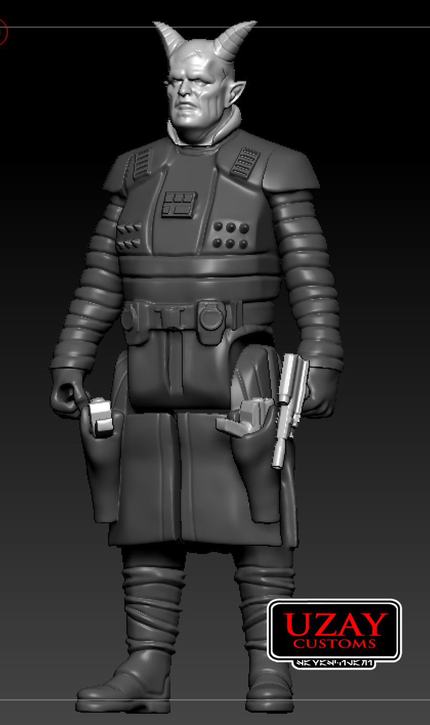 Star wars Mandalorian articulated BURG 3D print model_1