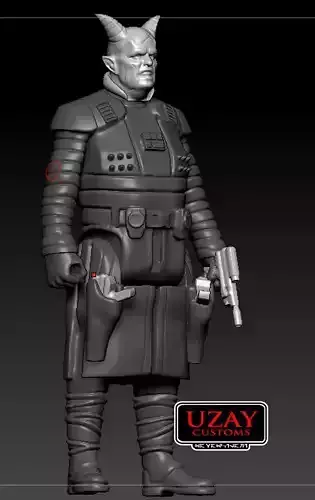 Star wars Mandalorian articulated BURG 3D print model