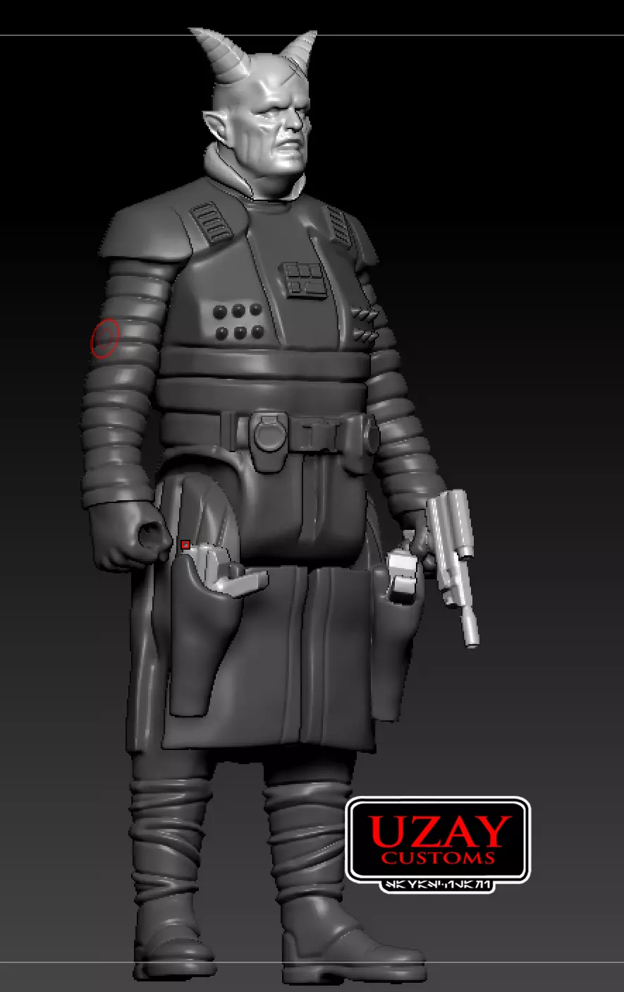 Star wars Mandalorian articulated BURG 3D print model_0