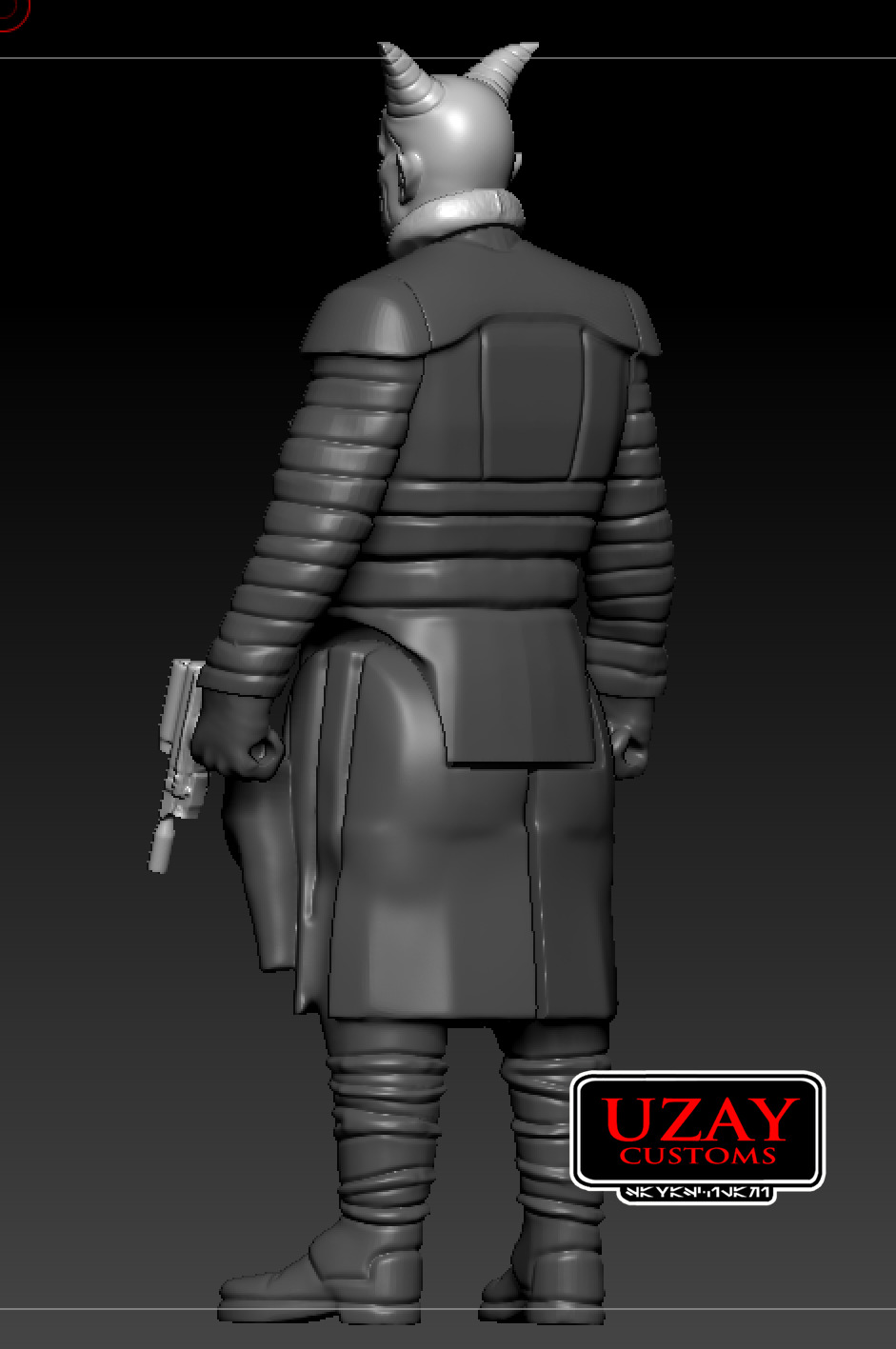 Star wars Mandalorian articulated BURG 3D print model_3