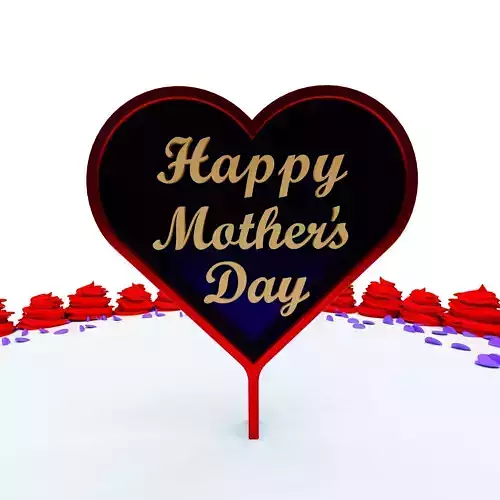 Happy Mothers Day Cake Topper 3D print model