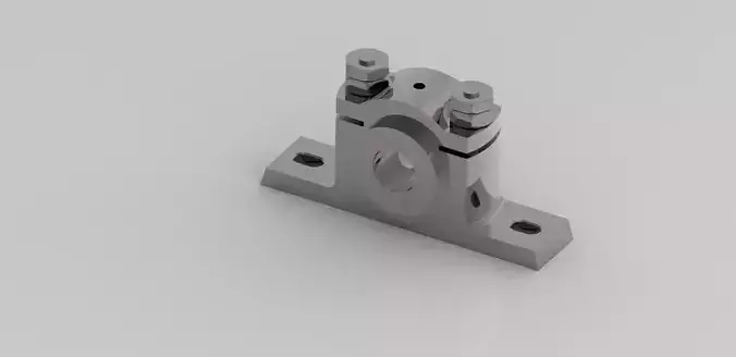  High-Quality Pedestal Bearing 3D Model 