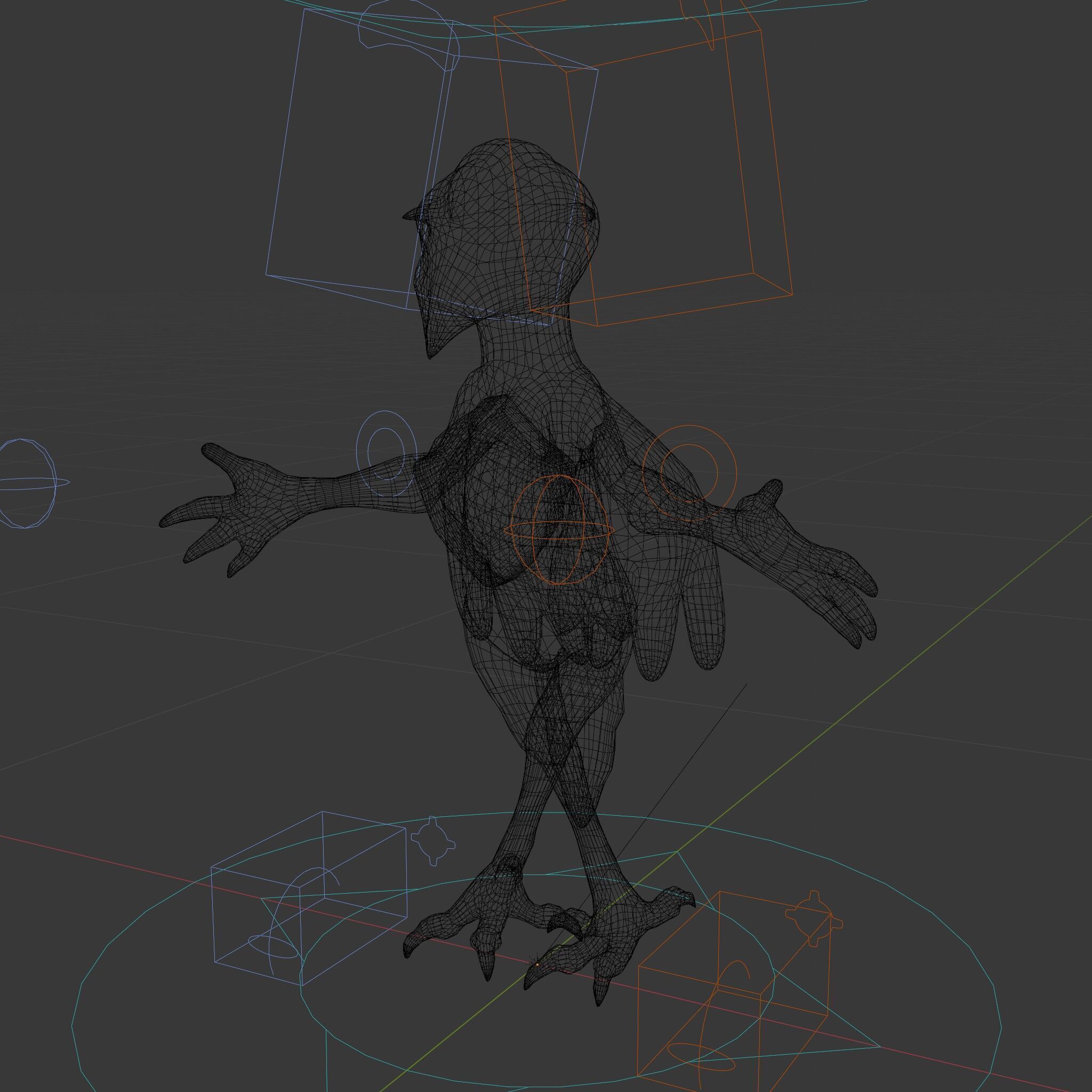 Feathered Guardian Owl Majestic Avian Warrior Character Model Low-poly 3D model_27