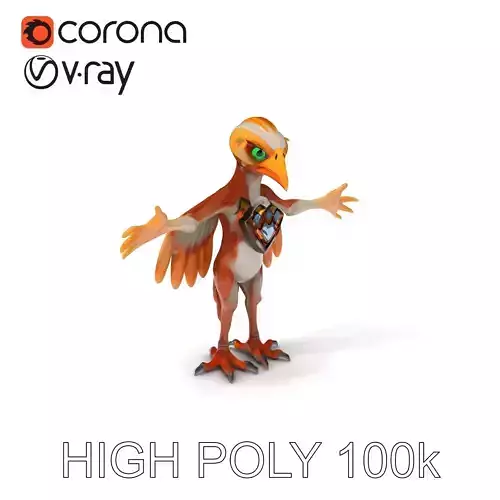 Feathered Guardian Owl Majestic Avian Warrior Character Model