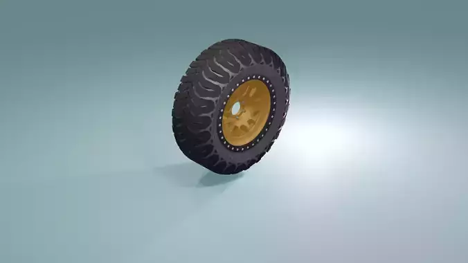 Heavy-Duty Off-Road Wheel 3D Printable Model 3D print model