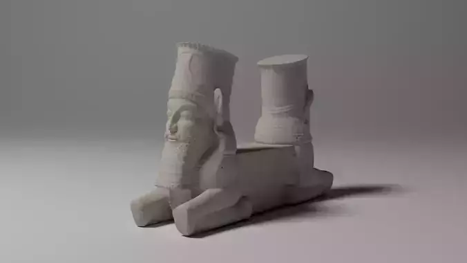 ACHAEMENID LAMASSU CAPITAL Low-poly 3D model