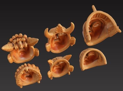 African Tribal Mask Collection  Vol2 3D print model_2