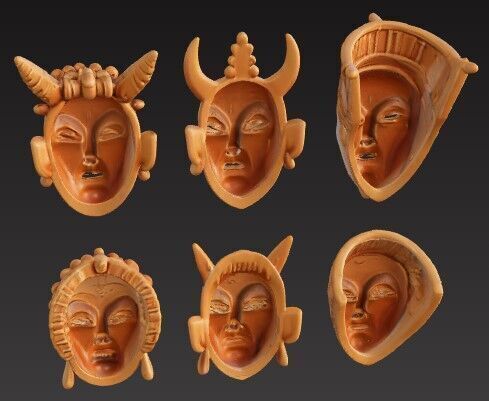 African Tribal Mask Collection  Vol2 3D print model_3