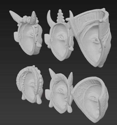 African Tribal Mask Collection  Vol2 3D print model_11